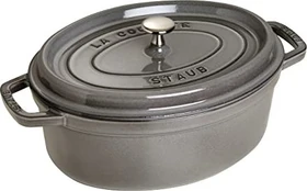Zwilling Staub Cocotte Schmortopf oval 37.5x31cm 5.5l grafitgrau