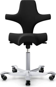 HAG Capisco 8106 Xtreme Plus 009 Sattelstuhl, 150mm Gasdruckdämpfer, schwarz, Gestell silber