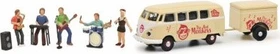 Schuco VW T1 Bus mit Anhänger The Red Monkeys