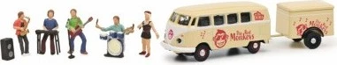 Schuco VW T1 Bus mit Anhänger The Red Monkeys