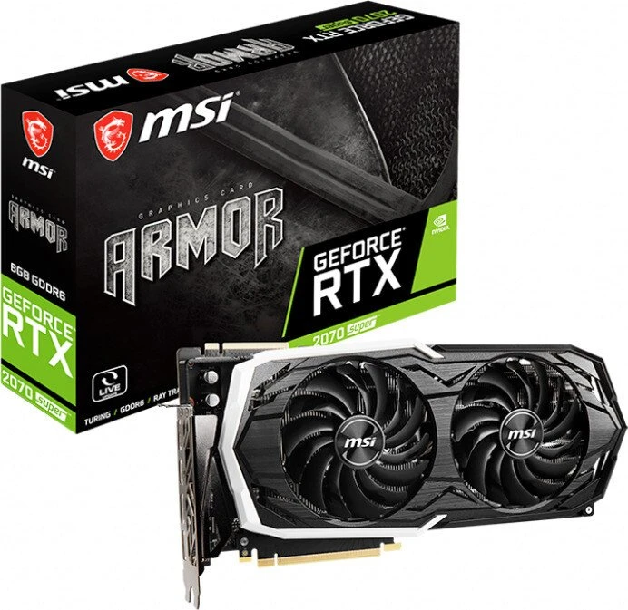 MSI GeForce RTX 2070 SUPER Armor OC, 8GB GDDR6, HDMI, 3x DP