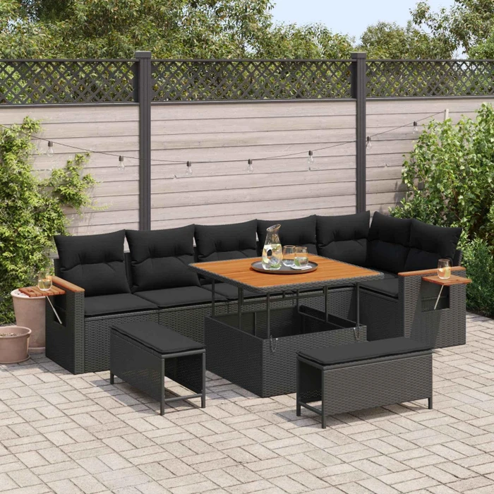 vidaXL Polyrattan Gartensofa Lounge-Set