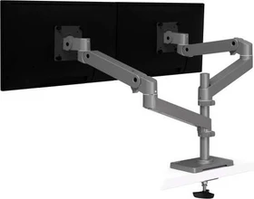 Ergotron LX Pro Dual Monitor Arm, hohe Säule, Direktverschraubung grau