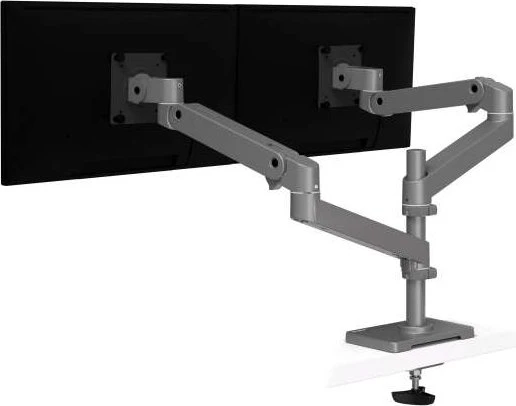Ergotron LX Pro Dual Monitor Arm, hohe Säule, Direktverschraubung grau