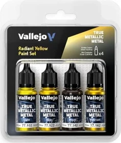 Vallejo True Metallic Metal radiant yellow Farbset