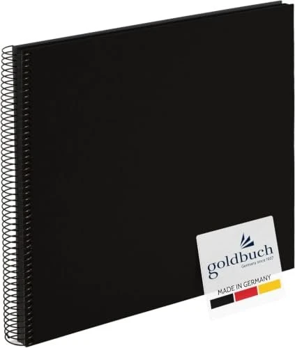 Goldbuch Spiralbalbum Bella Vista 35x30 schwarz Seiten schwarz