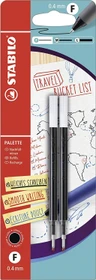 STABILO Palette Refill Tintenrollermine 0.4mm schwarz, 2er-Pack, Blister