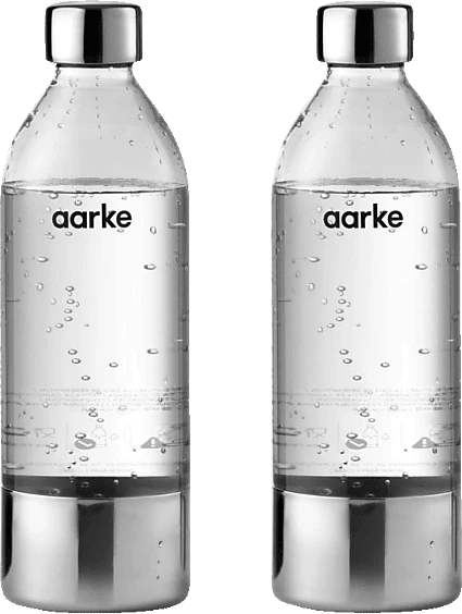Aarke Carbonator III PET Sodaflasche steel, 2er-Pack