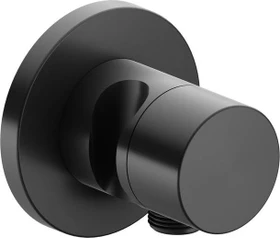 Keuco IXMO 59548 Pure 3-Wege Umstellventil mit Schlauchanschluss und Brausehalter rund schwarzchrom gebürstet