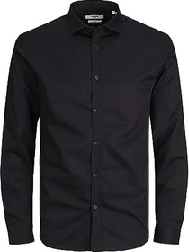 Jack & Jones Slim Fit Hemd langarm schwarz (Herren)