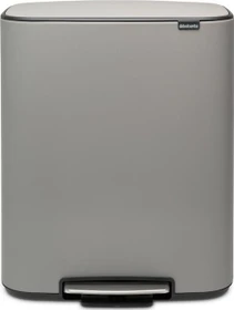 Brabantia Bo Treteimer 2x30l mineral concrete grey