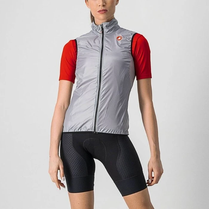 Castelli Aria Shell Fahrradweste silver grey (Damen)