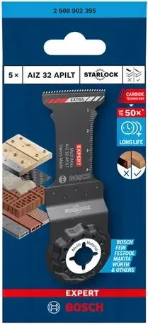 Bosch Professional EXPERT AIZ32APILT MultiMax Tauchsägeblatt 32mm, 5 Stück