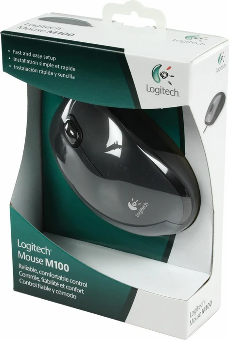 Logitech M100 V1 Optical Mouse schwarz, USB