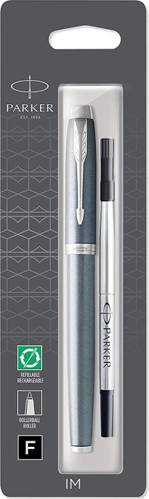 Parker IM Tintenroller (Mine) light blue grey/chrome trim, Blister