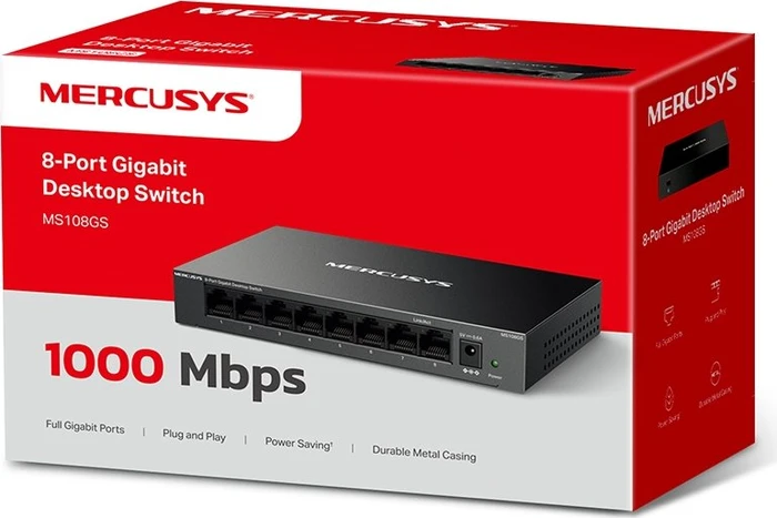 Mercusys Desktop Gigabit Switch, 8x RJ-45