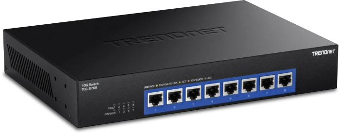 TRENDnet TEG-S Desktop 10G Switch, 8x RJ-45