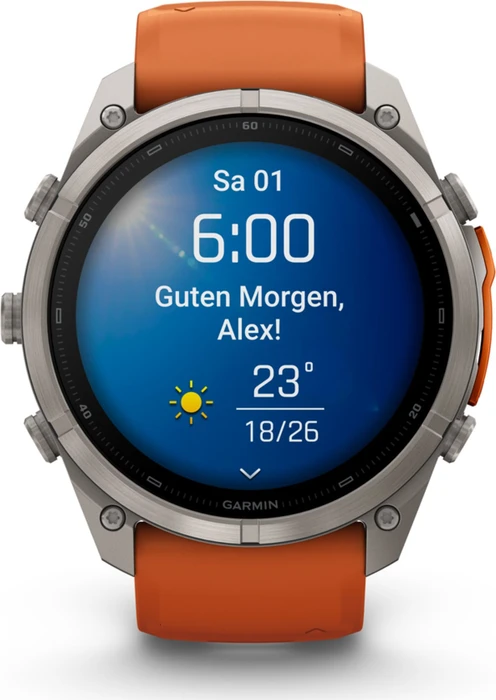 Garmin Fenix 9 Pro 51mm titanium/autumn orange-spark orange
