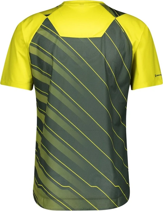 Scott Trail Vertic Trikot kurzarm smoked green/sulphur yellow (Herren)