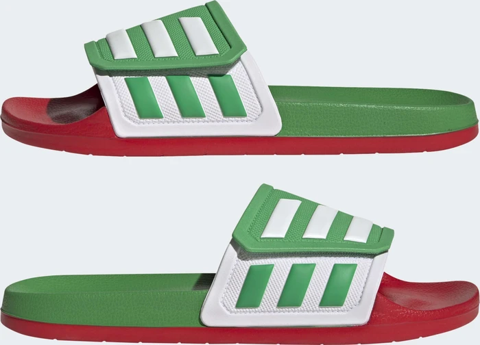adidas TND Adilette vivid green/cloud white/scarlet