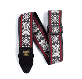 Ernie Ball Classic Jacquard Guitar Strap Blackjack Red
