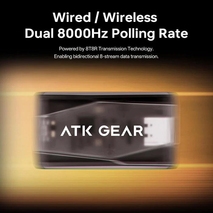 ATK Dragonfly A9 Mini+ 8KHz Wireless Gaming Maus, weiß, USB