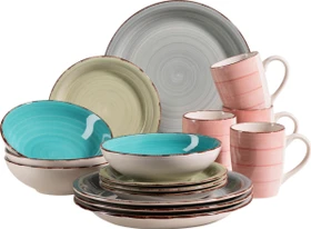 Mäser Lumaca Kombiservice blau/türkis/rosa/grün, 16-tlg.