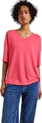 Street One Strick-Look V-Neck T-Shirt kurzarm (Damen)