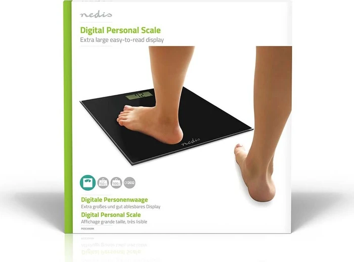 Nedis PESC500BK digitale Personenwaage