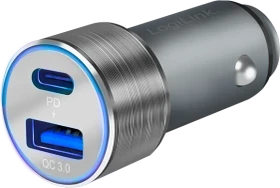 LogiLink Kfz-Ladeadapter mit USB-C 36W grau/silber