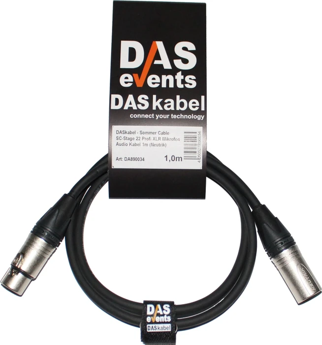 DASkabel Sommer Cable SC-Stage 22 Mikrofonkabel 1.0m