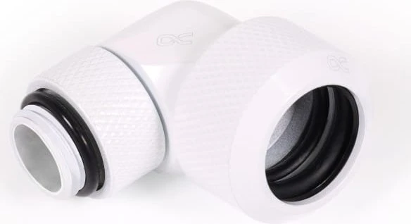 Alphacool Eiszapfen 90° G1/4" auf 13mm Hardtube Anschraubtülle, drehbar, weiß