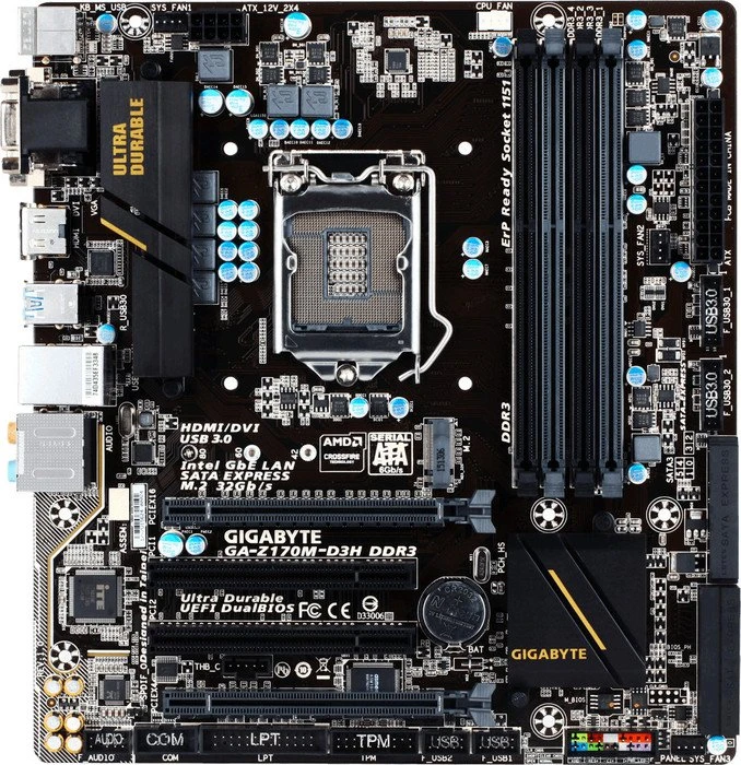 GIGABYTE GA-Z170M-D3H DDR3 (Intel 1151)