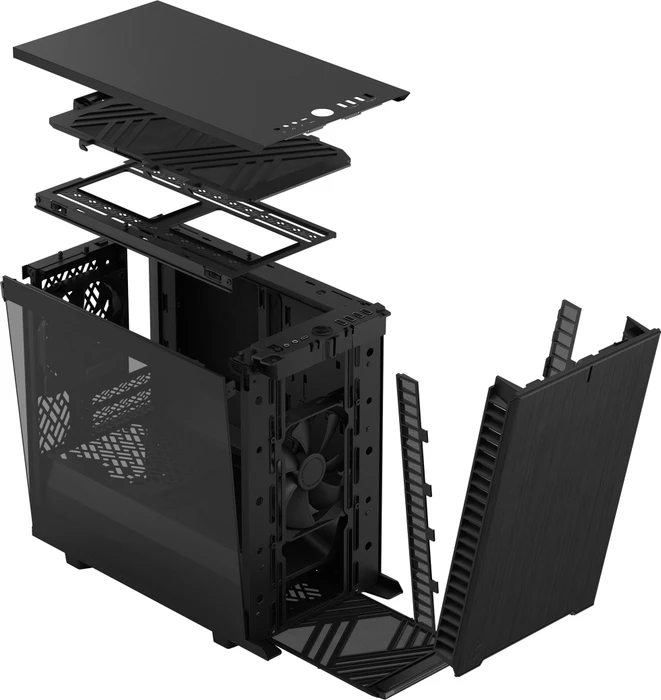 Fractal Design Define 7 Nano Black TG Light Tint, Glasfenster, Mini-ITX, schallgedämmt