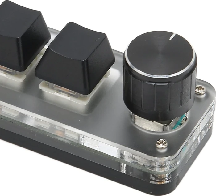 3-Key 1x Knob Mechanical Macro RGB Keypad, USB-A