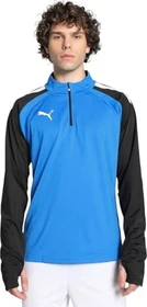 Puma teamLIGA Quarter-Zip Funktionsshirt langarm electric blue/lemonade (Herren)