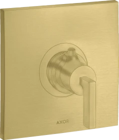 Hansgrohe Axor Citterio Thermostat HighFlow Unterputz mit Hebelgriff brushed brass
