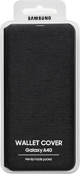 Samsung Wallet Cover für Galaxy A40 schwarz