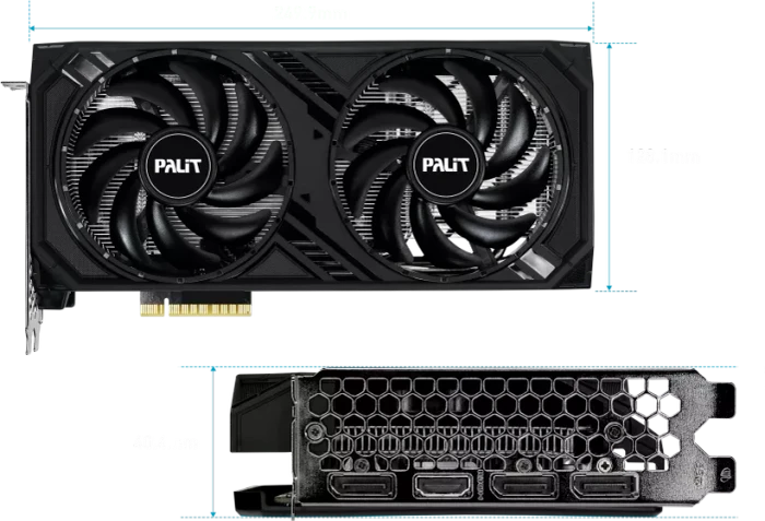 Palit GeForce RTX 4060 Dual OC, 8GB GDDR6, HDMI, 3x DP