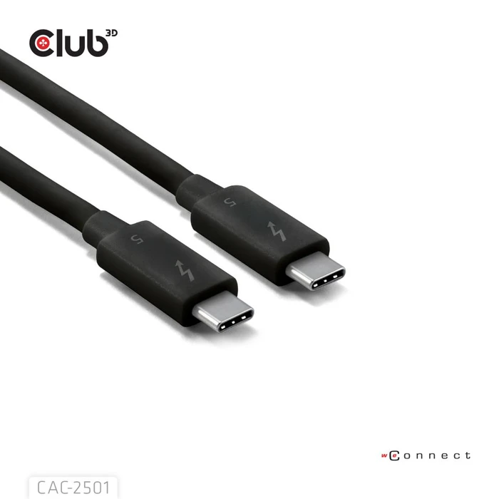 Club 3D Thunderbolt 5 Kabel, 240W, schwarz, 1m (verschiedene Markenbezeichnungen)