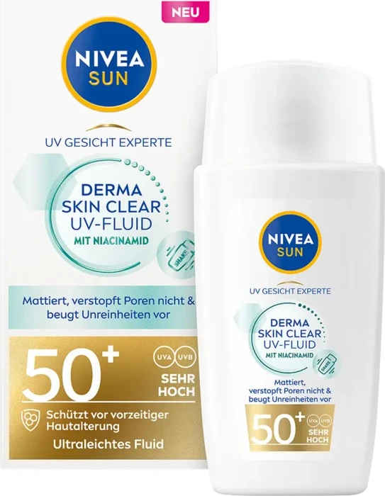 Nivea Sun Derma Skin Clear UV Fluid mit Niacinamid LSF50+, 40ml