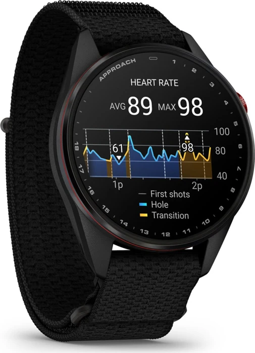 Garmin Approach S72 47mm carbon gray-red dlc titanium/black