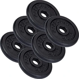 ScSports Gusseisen Hantelscheibe 6x 2.5kg