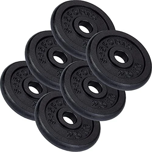 ScSports Gusseisen Hantelscheibe 6x 2.5kg