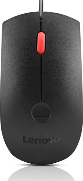 Lenovo Fingerprint Biometric Mouse Gen2, schwarz/rot, USB