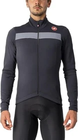 Castelli Puro 3 Trikot langarm light black/silver reflex (Herren)