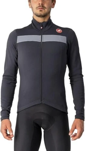 Castelli Puro 3 Trikot langarm light black/silver reflex (Herren)