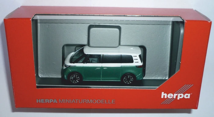 Herpa VW ID. Buzz zweifarbig Candy Weiß/Bay Leaf Green Metallic