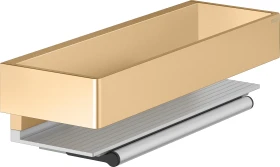 Keuco Edition 11 Duschablage mit Glasabzieher messing gebürstet/aluminium silber-eloxiert