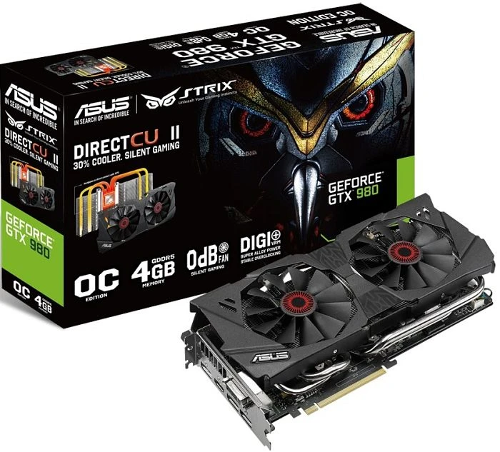 ASUS Strix GeForce GTX 980 OC, STRIX-GTX980-DC2OC-4GD5, 4GB GDDR5, DVI, HDMI, 3x DP